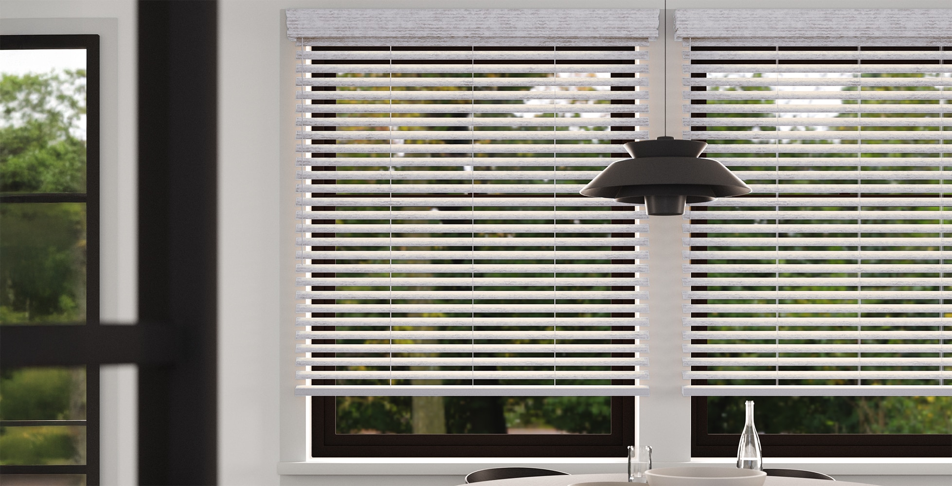 Cordless 2 Inch Faux Wood Blinds